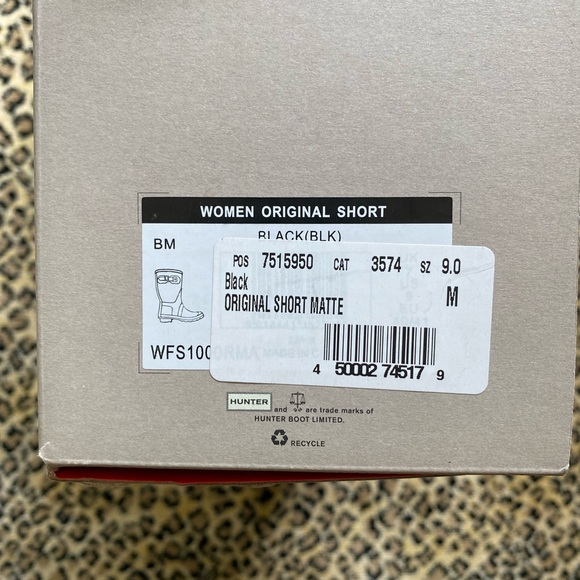 Hunter original short matte rain boot (women’s size 9) (NIB) - Picture 15 of 16